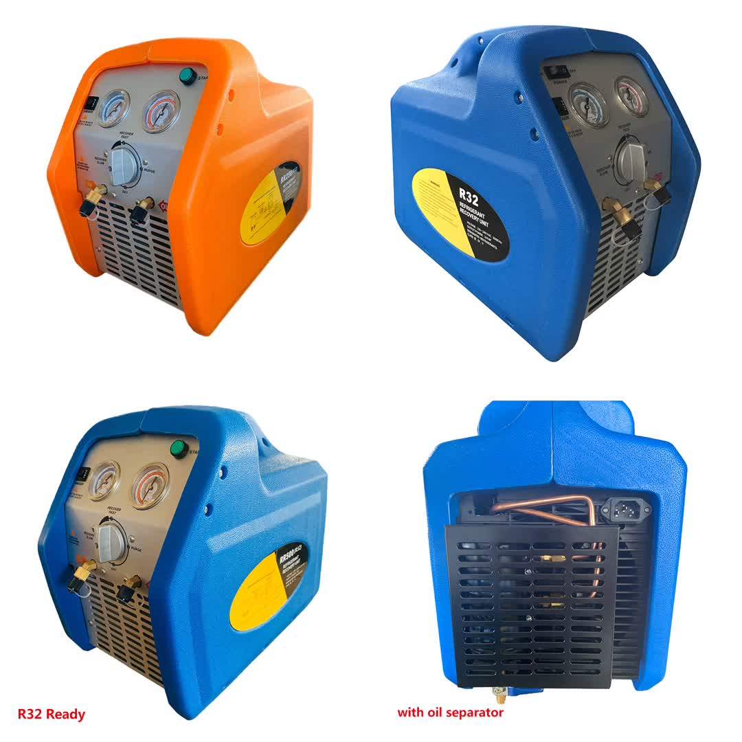 Portable Ac Auto Refrigerant Recovery Machine High Compressor Rr250/rr500 Refrigerant R134a For
