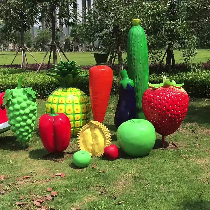 Outdoor Garden Decoration Fiberglass Fruit Statue Resin Vegetables