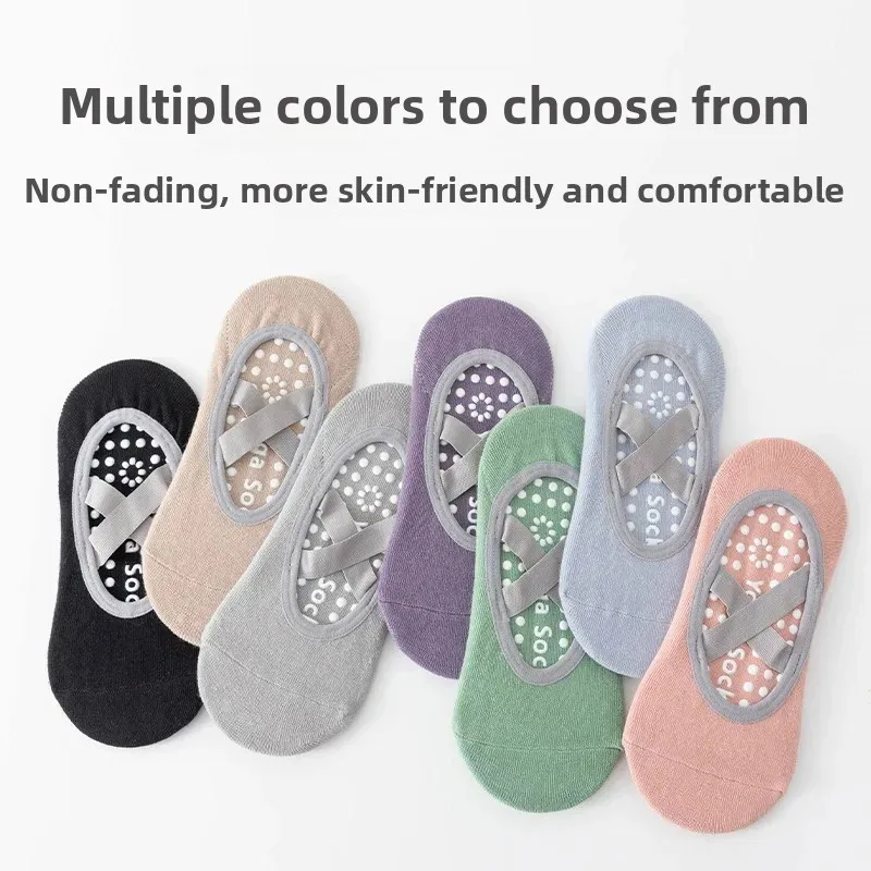 Yoga Socks Women Socks Cotton Professional Non-slip Silicone Indoor Fitness Dancing Beginner Pilates Sports Socks