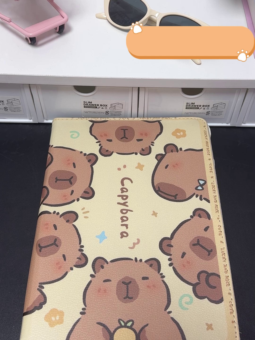 2024新款。华为MatePad Air/Pro平板专门卡通水豚360度旋转支架皮套、保护翻倍、萌力无限