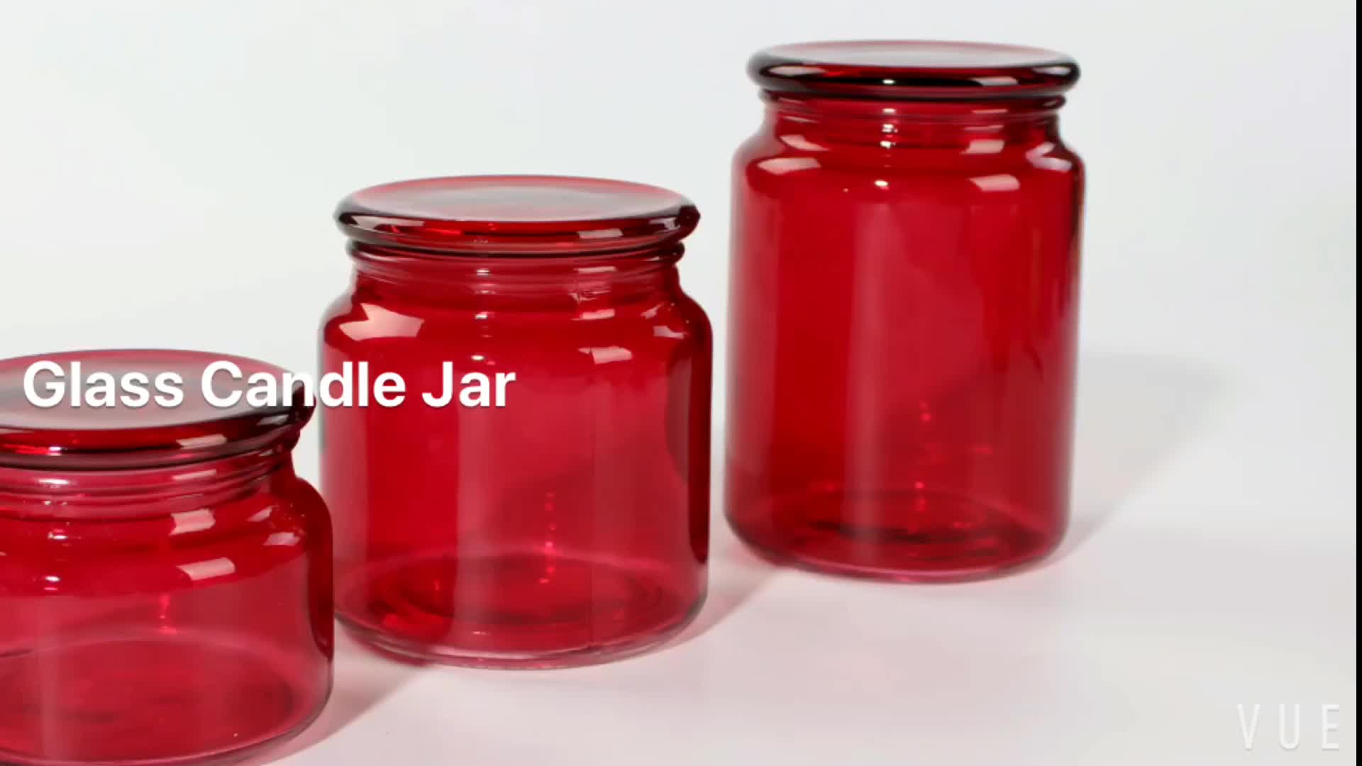 Wholesale Amber Glass Candle Jars For Candle Making With Glass Lid For