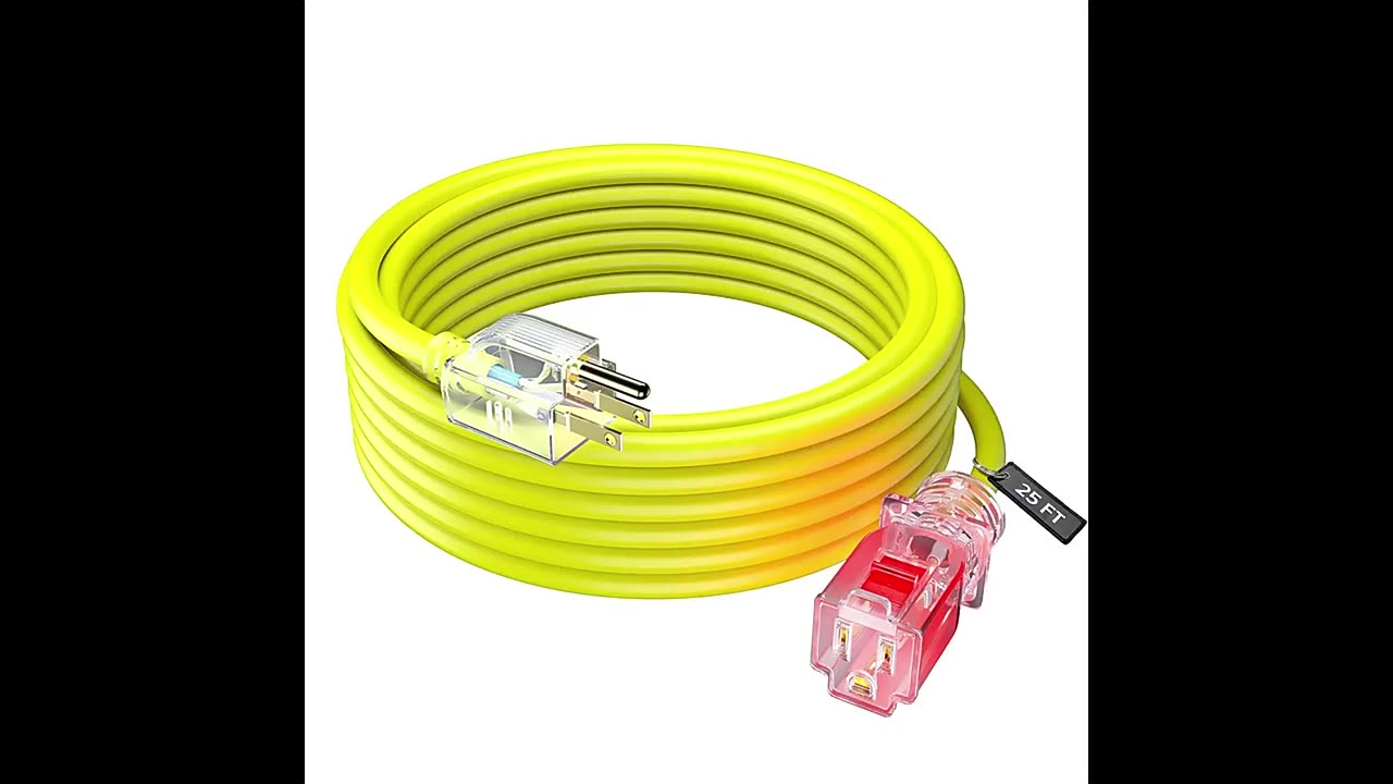 Extension Cord Waterproof With Lighted End Flexible Cold Resistant 3