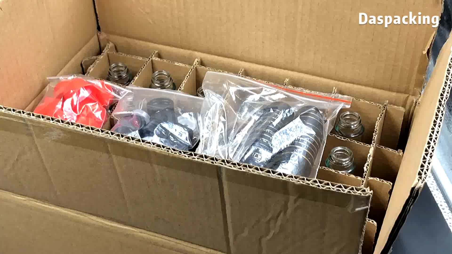 (24 Pack) 5 Oz Clear Food Grade Glass Hot Sauce Woozy Bottles With Black Cap Shrink And Orifice