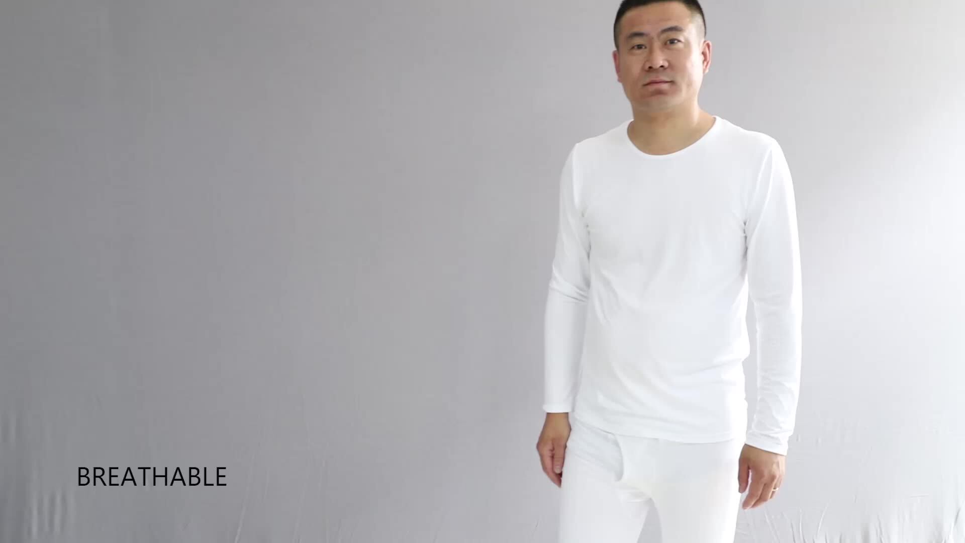 1 Cold Winter Warm Clothing Men's O-neck Slimming Long Johns Thermal T ...