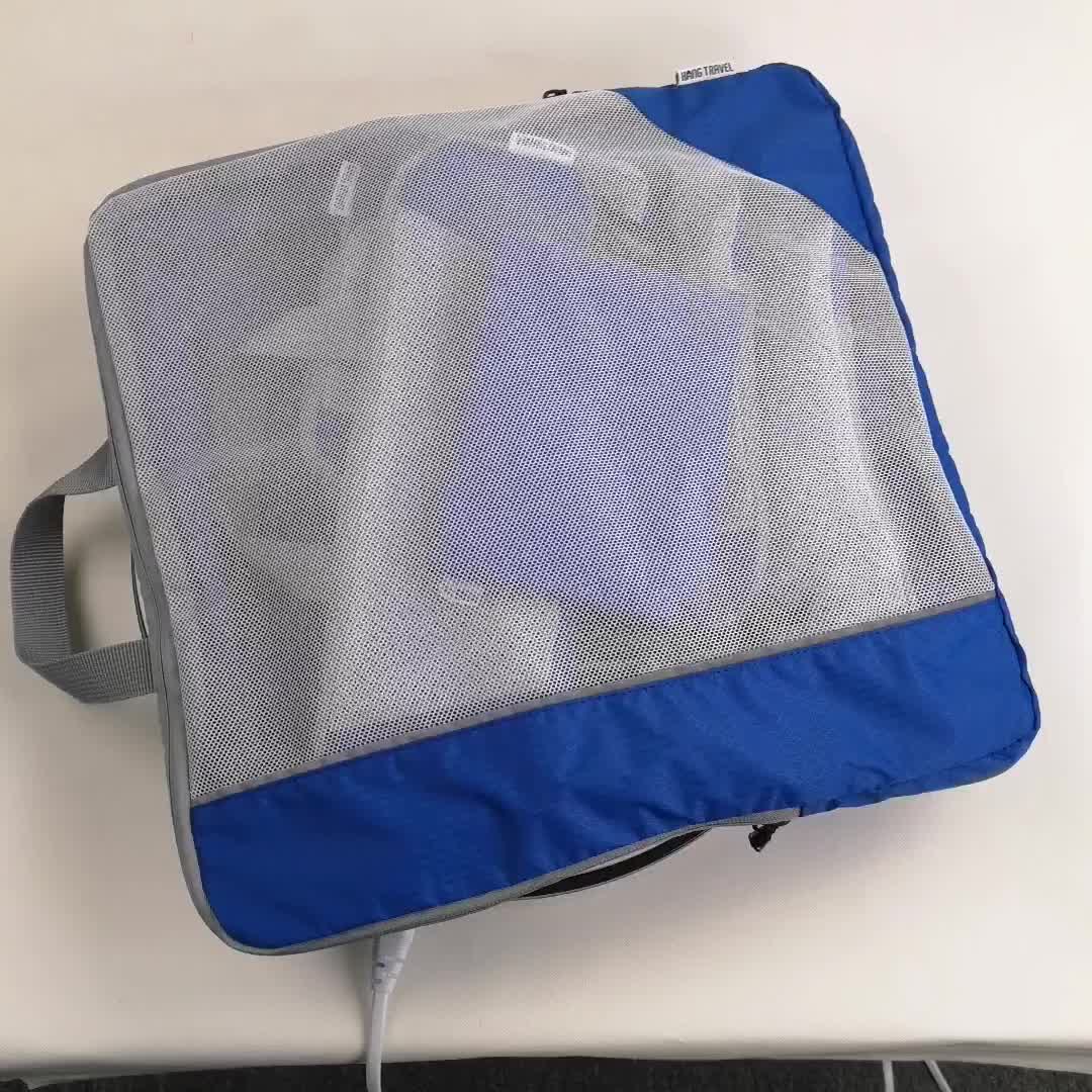 Waterproof Compression Packing Cubes 3sets Nylon Travel Luggage Bags