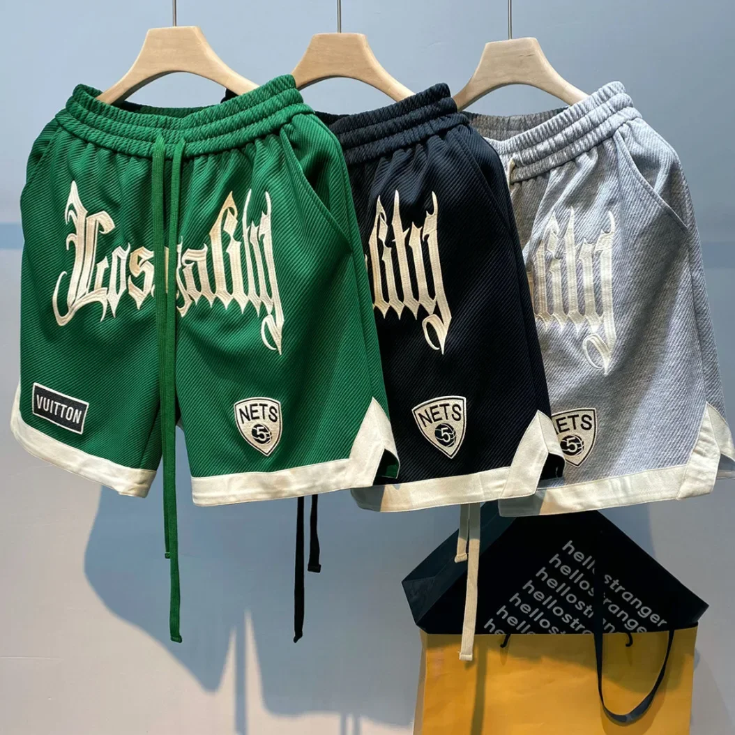 Fashion Trendy Brand Men's Casual Pants Trendy Straight Youth Popular Summer Mid-high Waist Loosening Pants Sports Pants