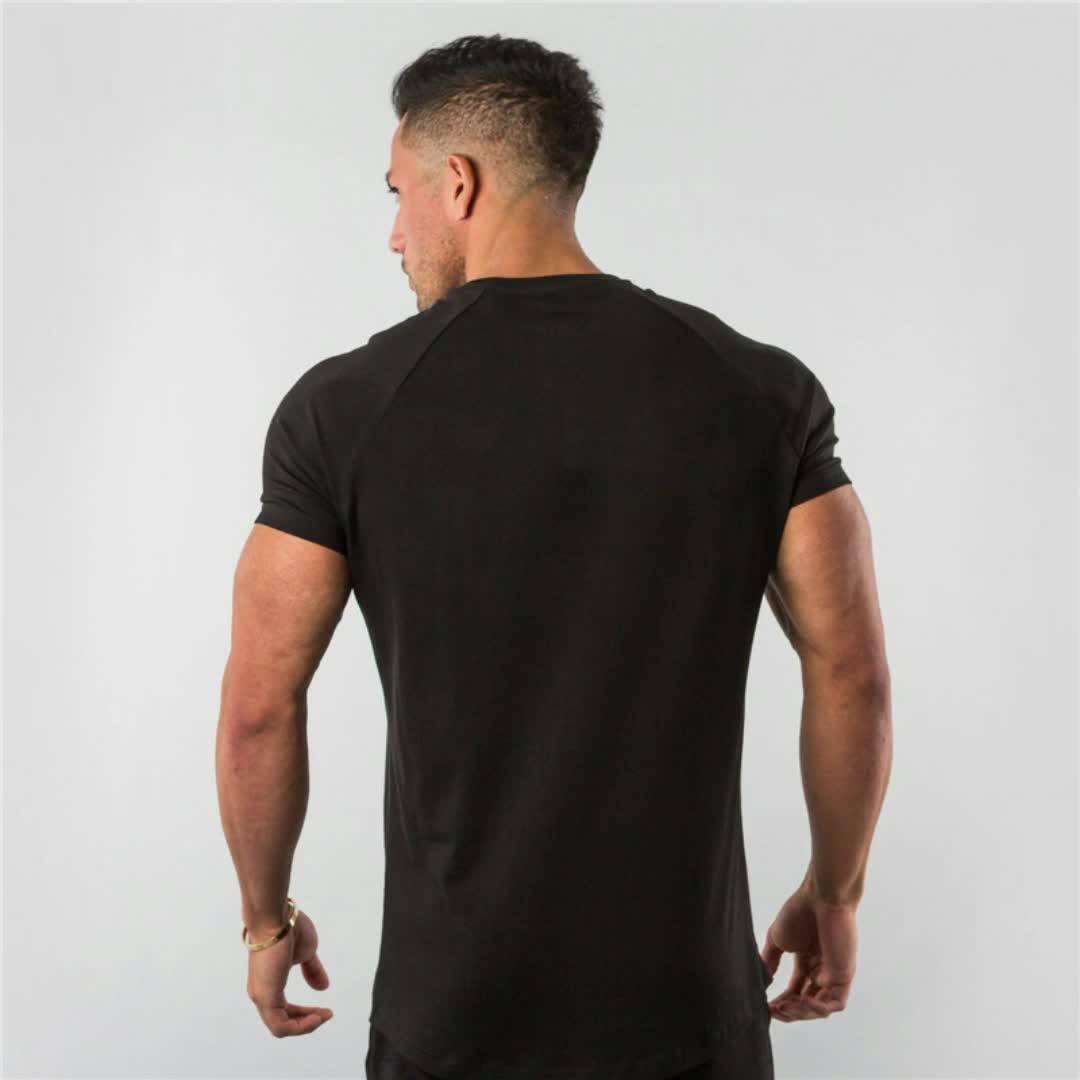 Hot Selling Plain Gym T Shirt Round Neck Sport Short Sleeve Tshirt