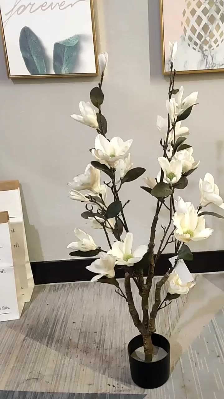 Artificial Magnolia Tree With Pot Fake Bonsai Tree Fake ...