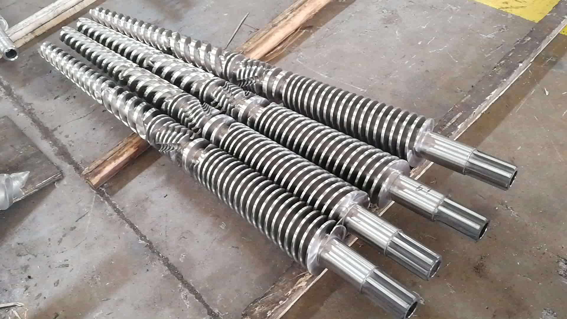 Sz80/156 Conical Twin Screws Extruder Screw Barrel For Rigid Pvc Pipe