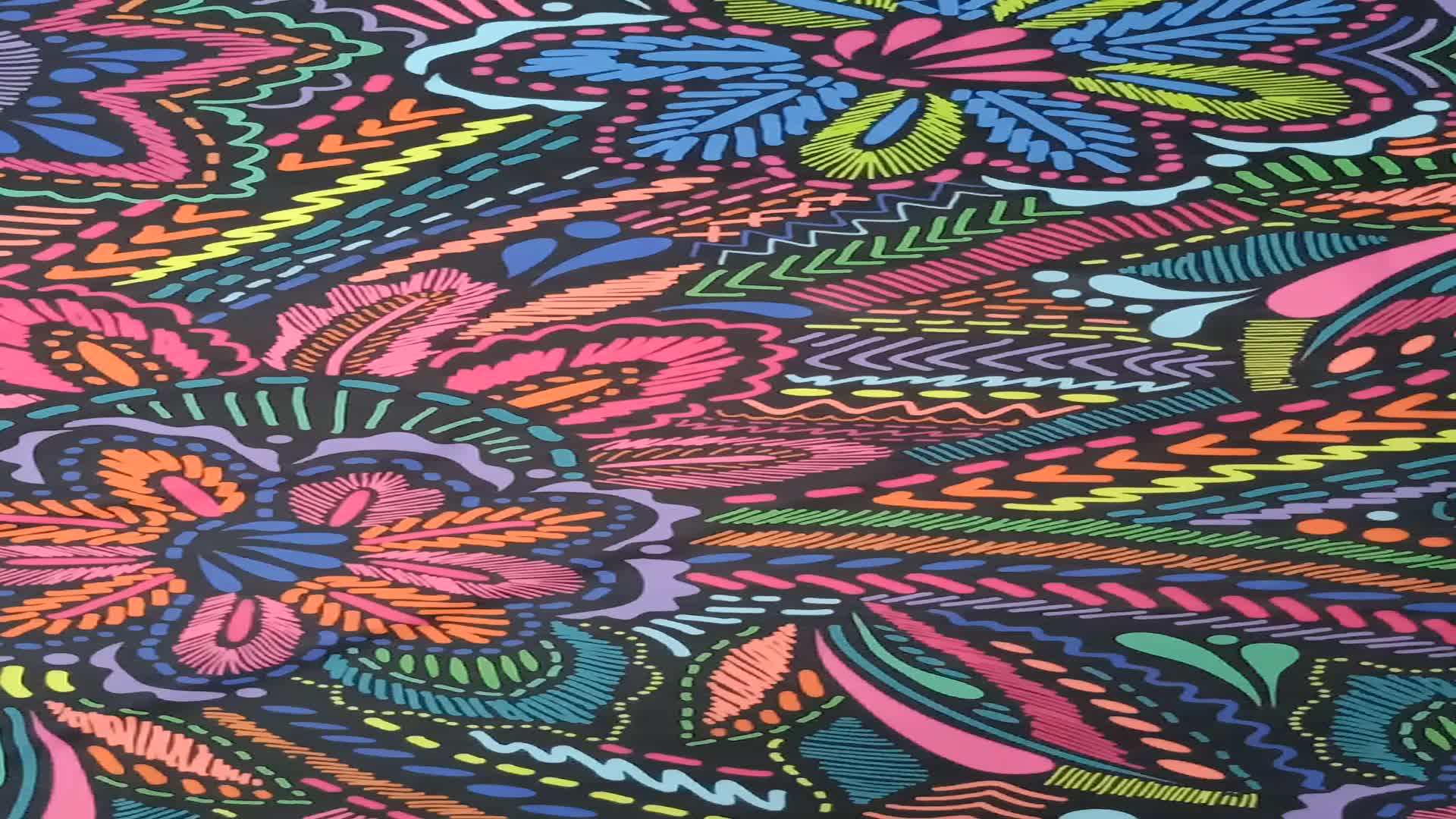 Custom Polyamide Stretch Wholesale Spandex Printed Swimwear Fabric