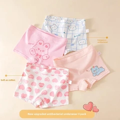 兒童內褲女童純棉平角小女孩夏季四角短褲中大童女寶寶100%不夾pp