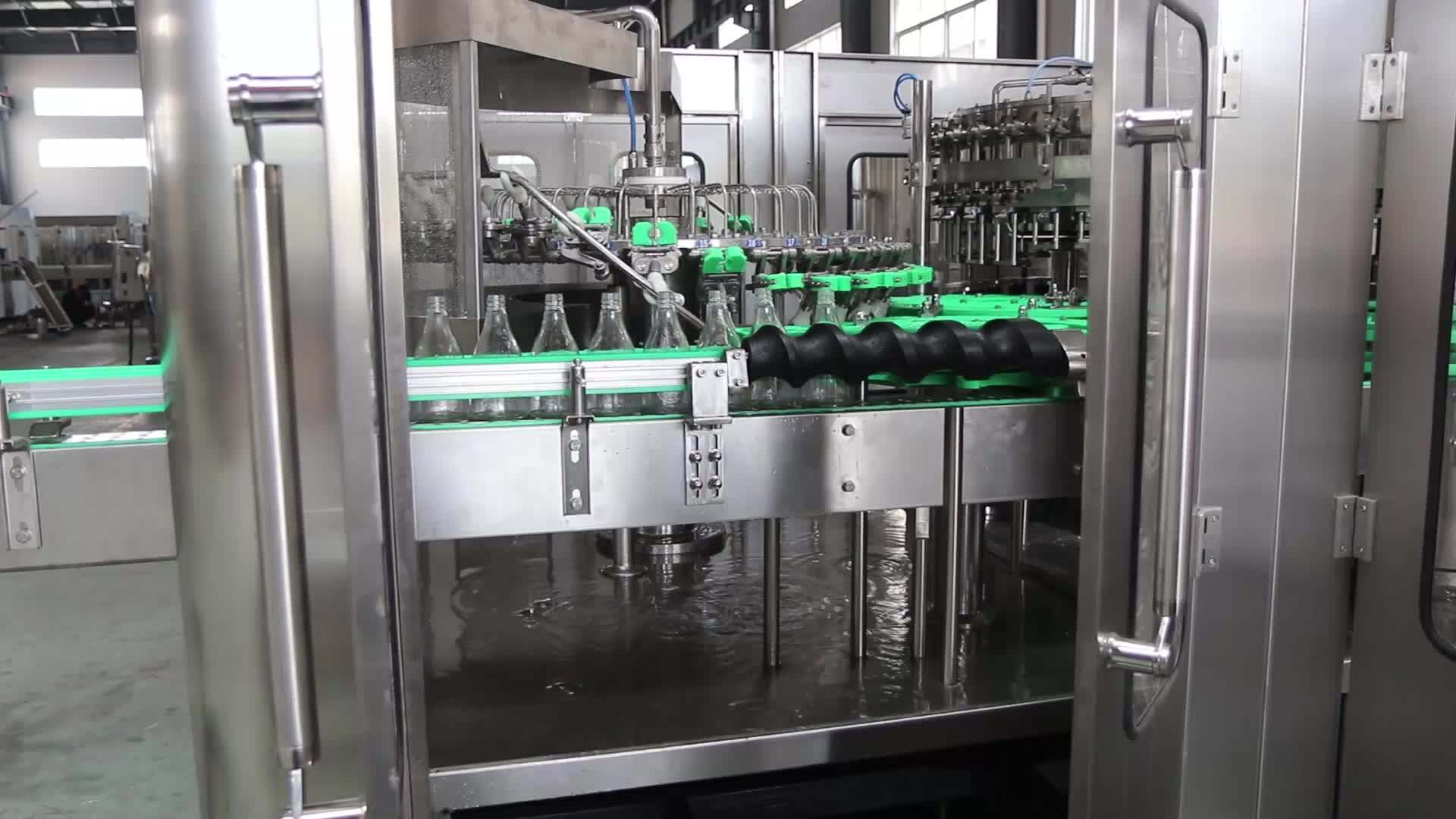 Glass Bottle Carbonated Drink Filling Machine Beer Glass Bottling