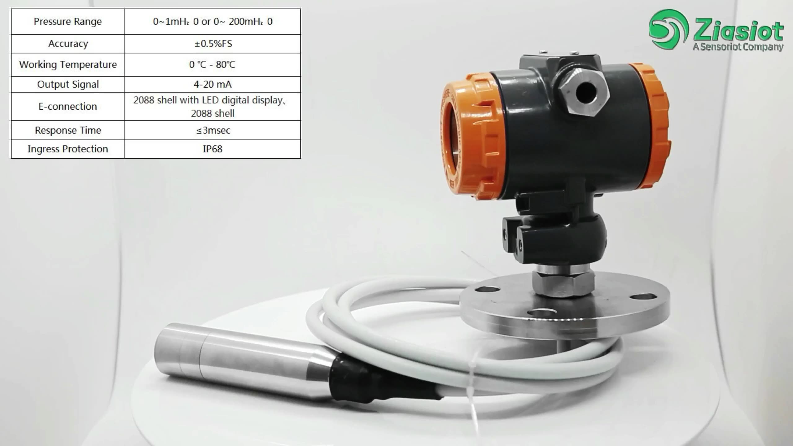 Pt220fe Hydrostatic Level Transmitter 420ma Water Pressure Level