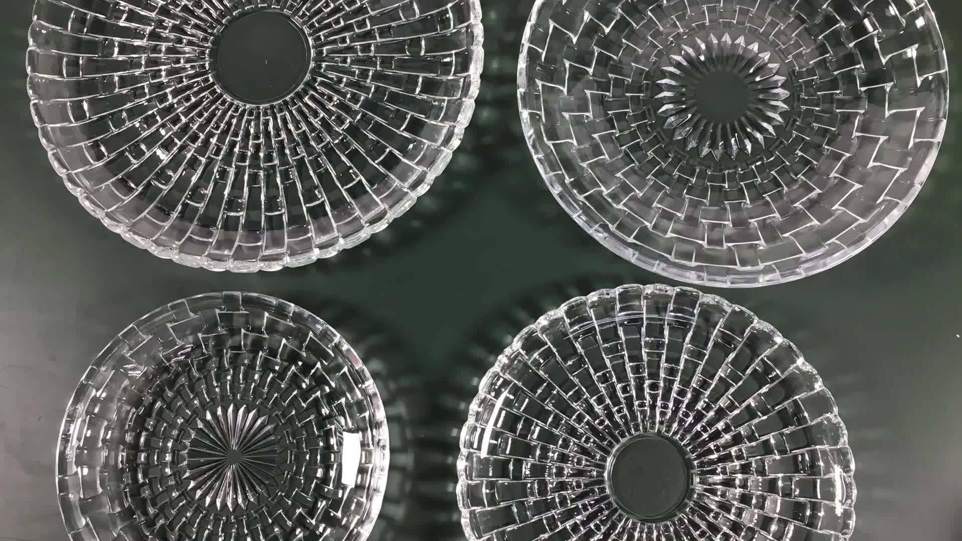 Wholesale Cheap Glass Plates With Gold Rim Decor Custom Luxury Charger