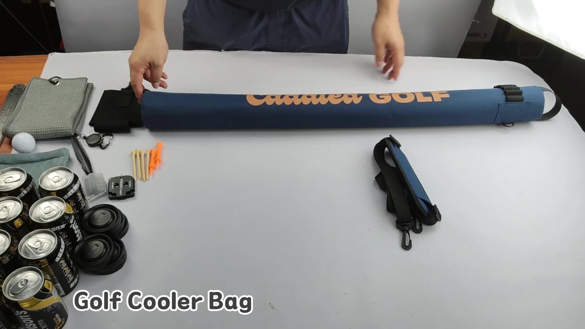 Upgraded Golf Bag Cooler Beer Sleeve Adjustable Shoulder Insulated