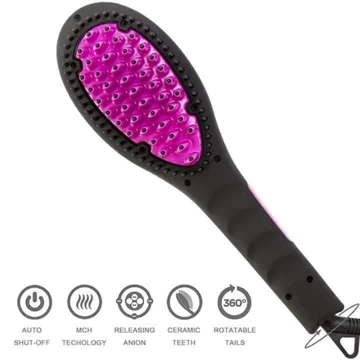 Magic electric hair straightening brush stylish comb as seen on TV