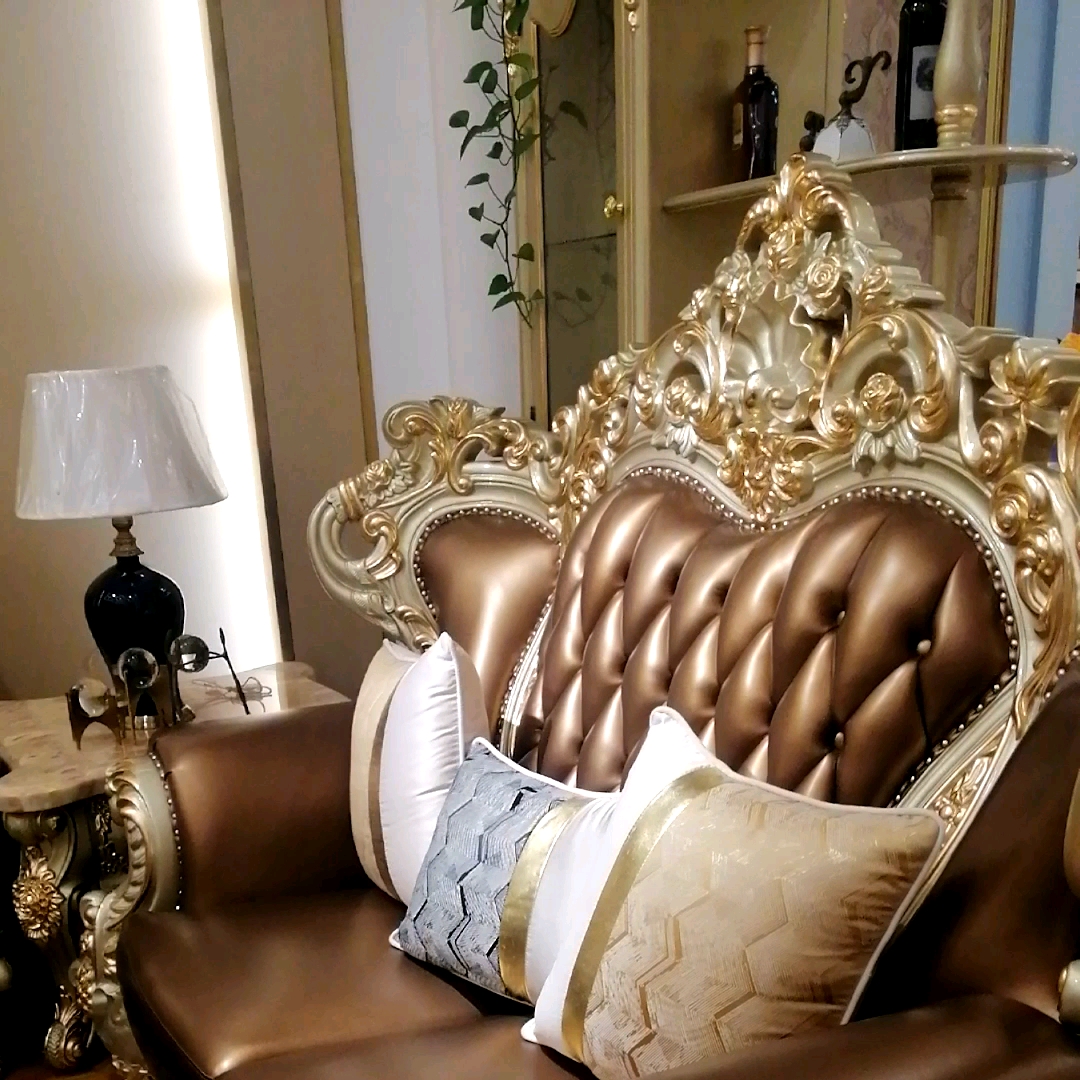 Sofá Seccional De Cuero Auténtico,Mueble Real Europeo,Conjunto De Sofá