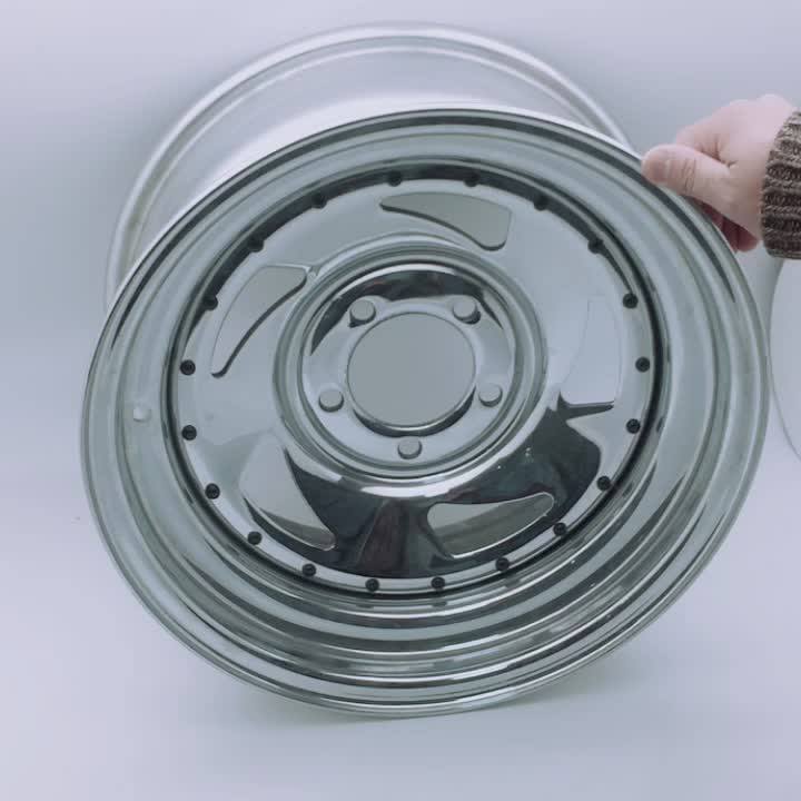 Wheelsky good runout custom 15 inch 15x6.0 6x139.7 chrome directional