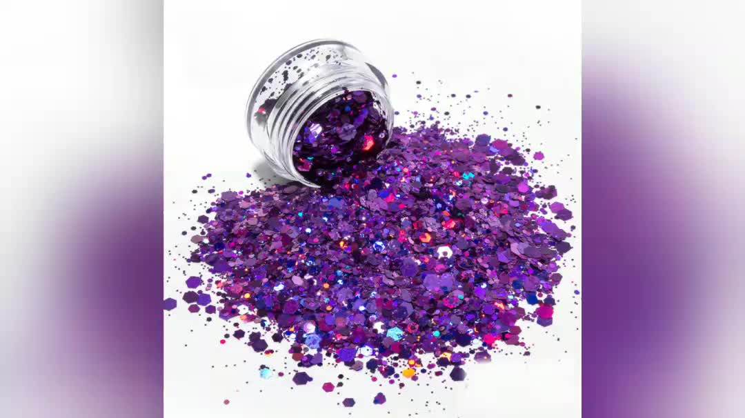 Fine Glitter Healthy Nontoxic Nailart Holographic Laser Glitter Powder