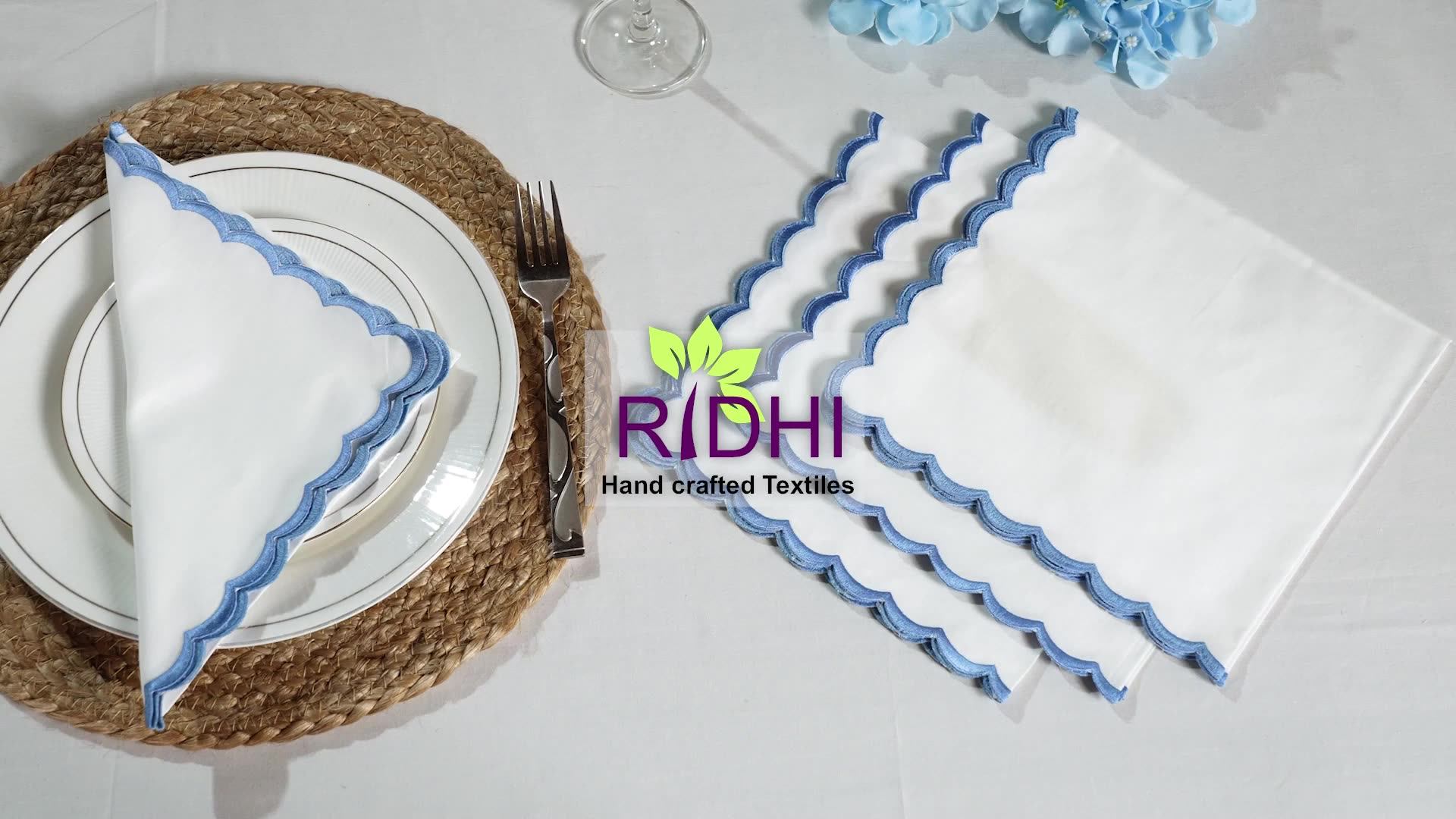 Simple And Pure White Color Cotton Napkins Housewarming Gift