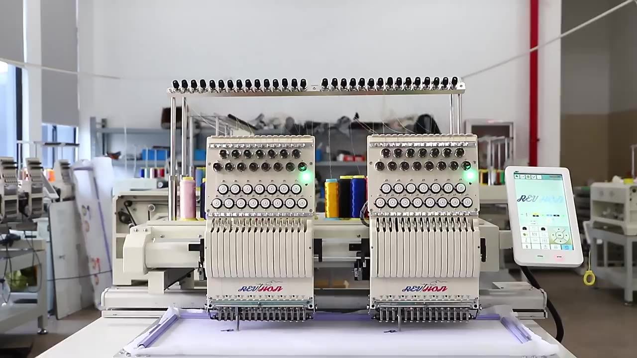 Computer Embroidery Machine With Two Heads Threads Sequins Sewing