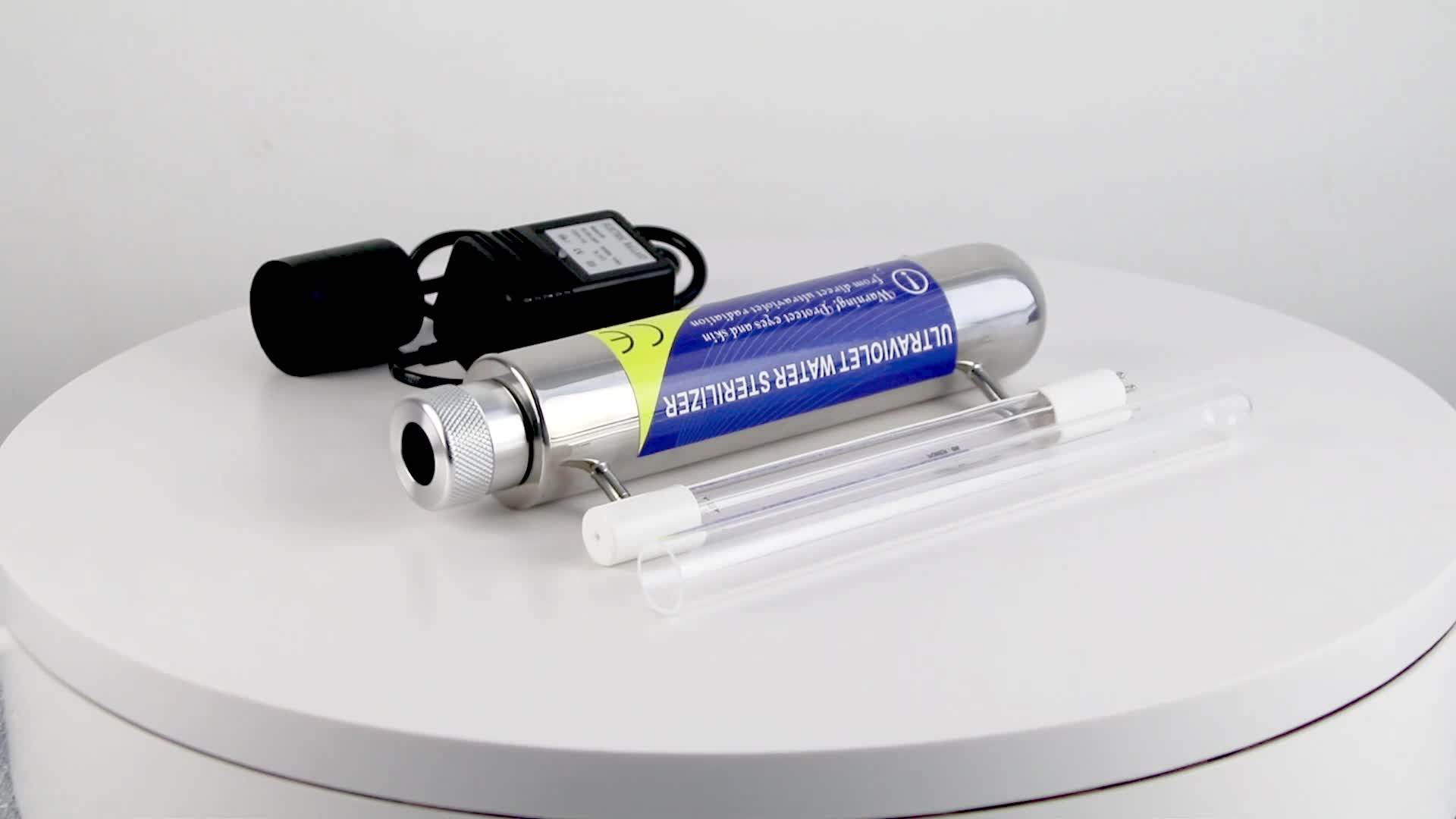 1gpm Stainless Steel Uv Sterilizer With 12w Uv Lamp For Drinking Water