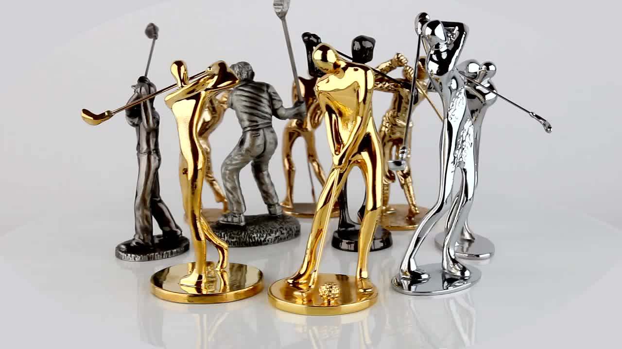 사용자 정의 고품질 미니 골프 동상 조각 트로피 골프 입상 플레이어 금속 트로피 홈 장식 Buy 골프 선물 용품,골프