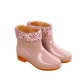 Women's Short Rain Boots Fashion Cotton-padded Low fleece-lined Rain Boots Adult Women's Non-slip Kitchen Working Rubber Shoes Women's Boots