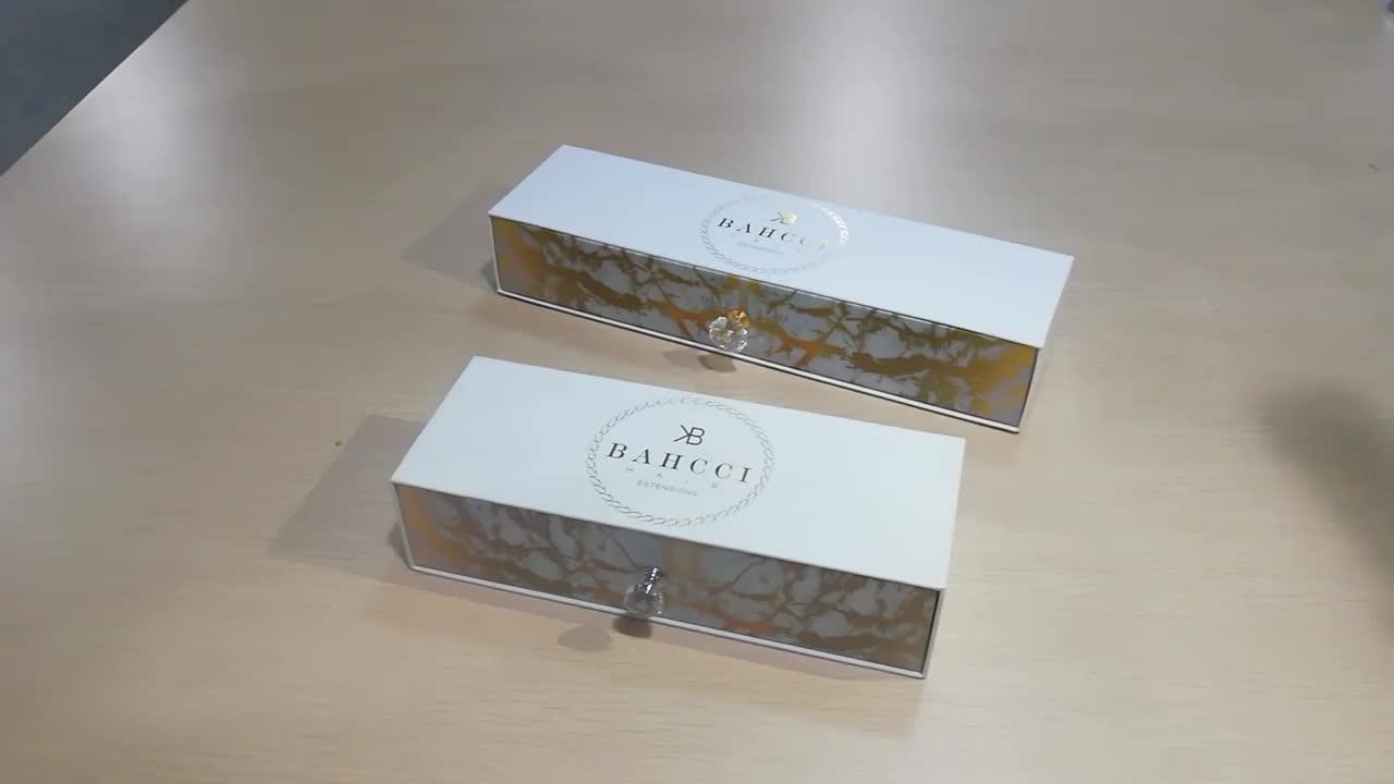 Sun Nature Custom Gold Foil Logo Luxury Hair Extension Packaging Box