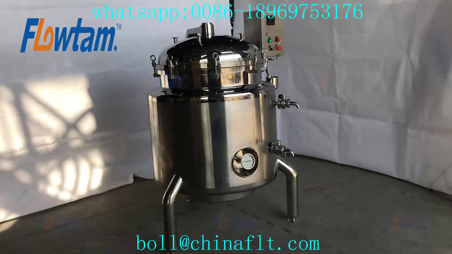 Food Grade Stainless Steel 200 Liter Industrial Electric Pressure
