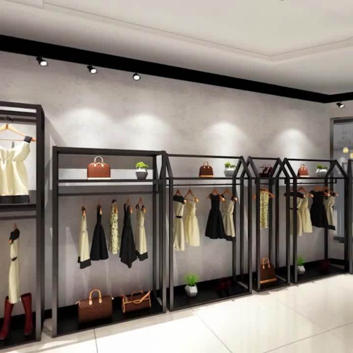 Xinji High End Boutique Garment Display Rack Fashion Simple Clothing