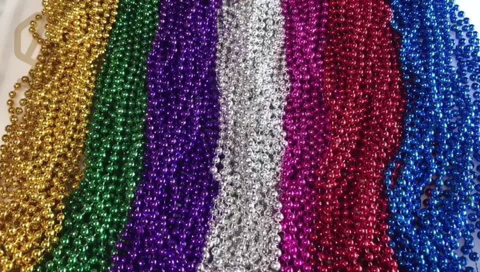 Factory Wholesale Mardi Gras Beads Party Necklace Saint Patrick's Day