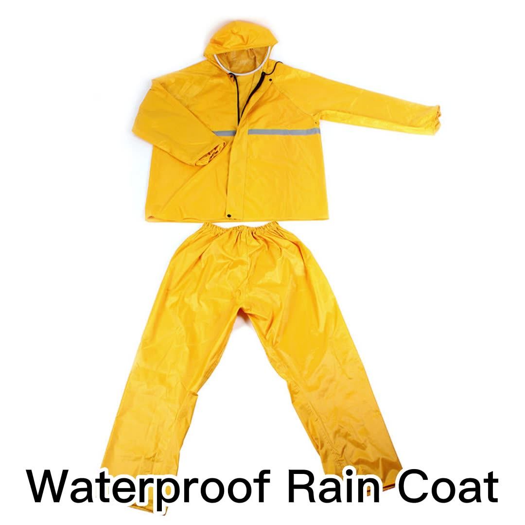 Top Selling Yellow Rain Suit Hood Marine Clothing Oxford Cloth Pvc