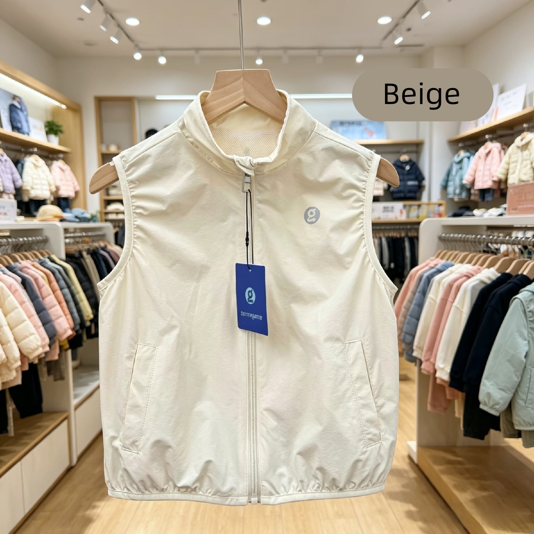 Boys' Stand-Up Collar Zip-Up Cardigan Spring and Summer Vest Children's Clothing Boys' Stylish Casual Spring and Autumn Vest Outerwear