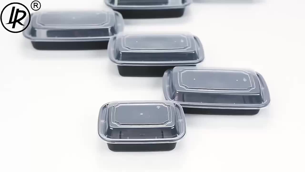 Microwave Safe 24oz Fast Food Packaging Box Plastic Bento Lunch Box