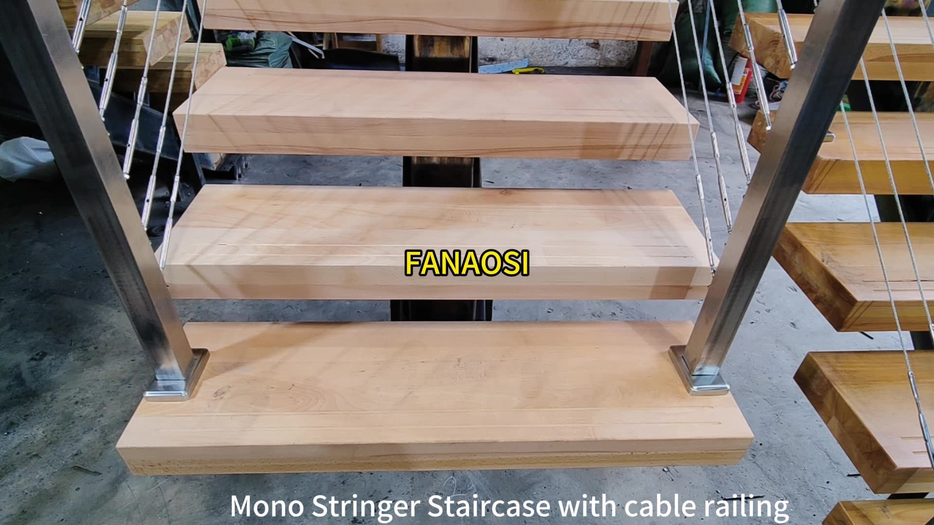 Australian Standard Mono Steel Stringer Stairs With 40mm Thick Oak Wood ...