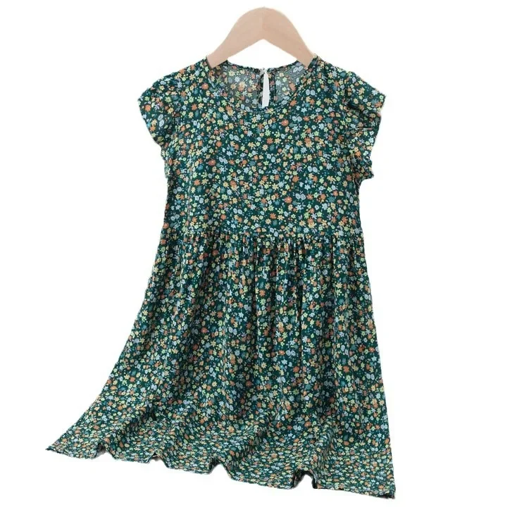 Summer summer clothing, vest, dress, girl's skirt, small princess costume sleevless, flowered