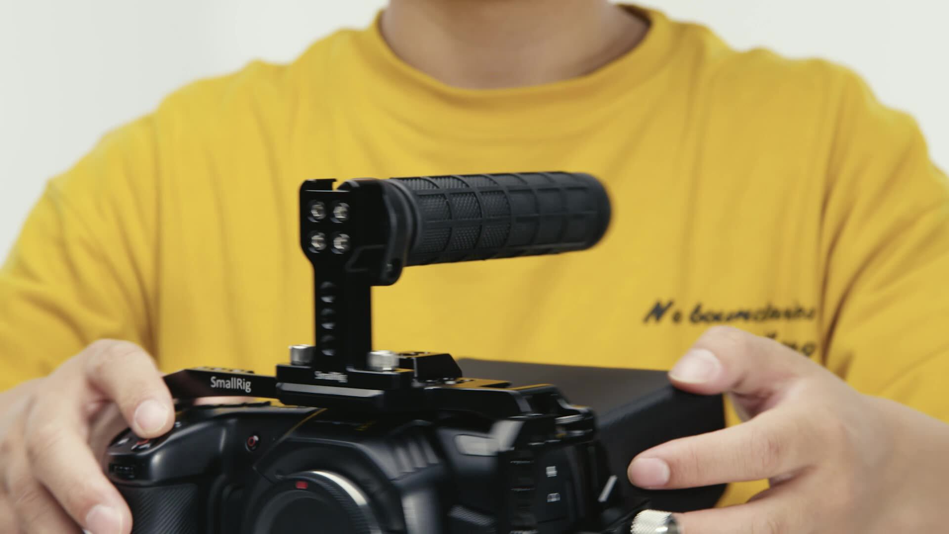 Smallrigトップハンドルグリップ、コールドシューズ、DSLRカメラケージ