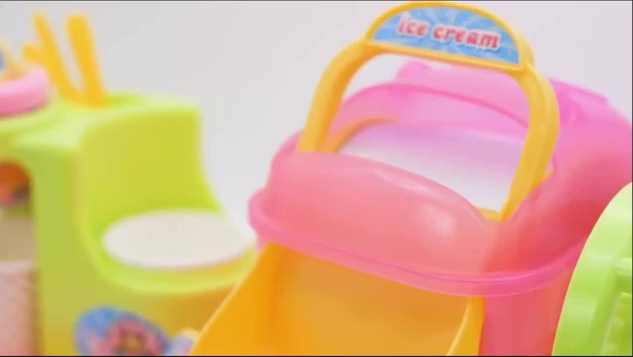 Plastic Ice Cream Shop Toy Pretend Play Set Ice Cream Maker For Kids