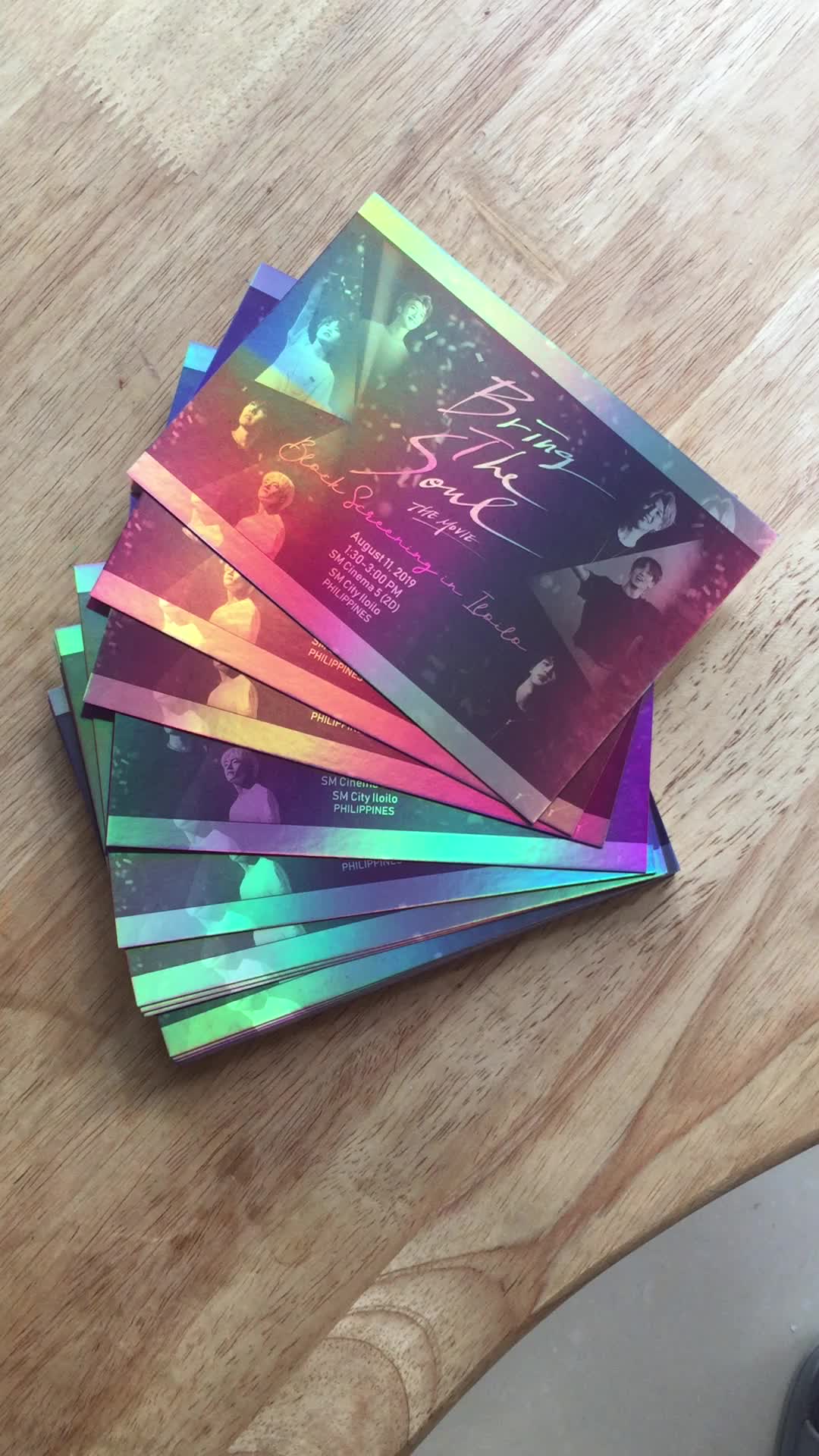 Highend Customized Printing Luxury Holographic Post Card,Holographic