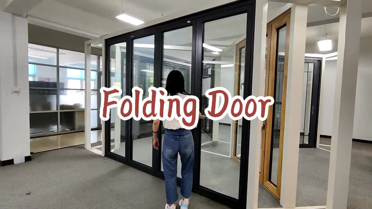 Windproof Custom Pvc Fiberglass Hurricane Impact Bi Fold Patio Doors