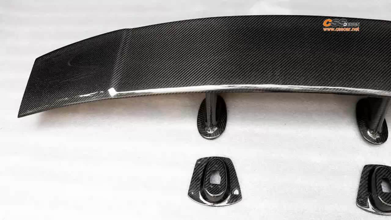 Car Hood Spoiler Rear Wing Gt Style Carbon Fiber Rear Trunk Wing