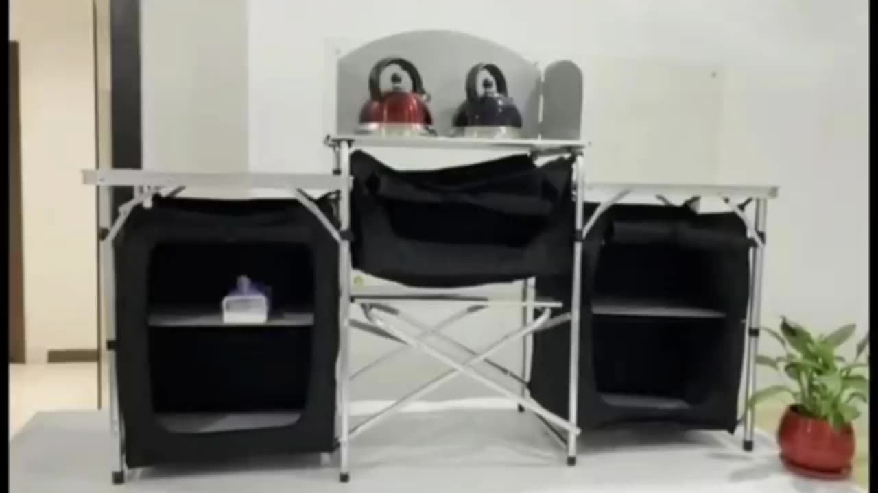 Custom Lightweight Aluminum Station Kitchen Folding Cooking Picnic