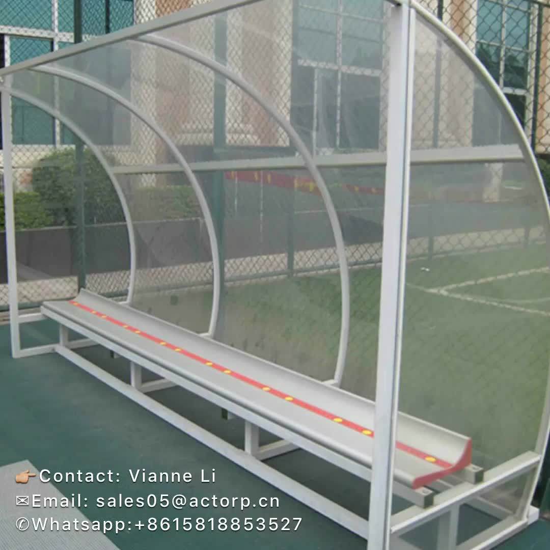 Antiaging Soccer Dugouts With Leather Seats With Aluminum Bracket