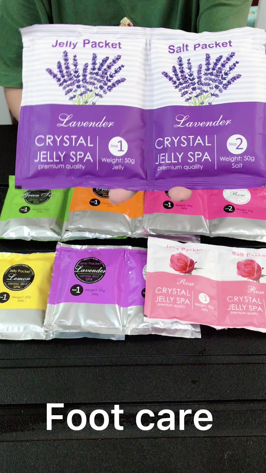 Rose Crystal Pedicure Kit Diy Foot Jelly Pedicure Soften Whiten Salt