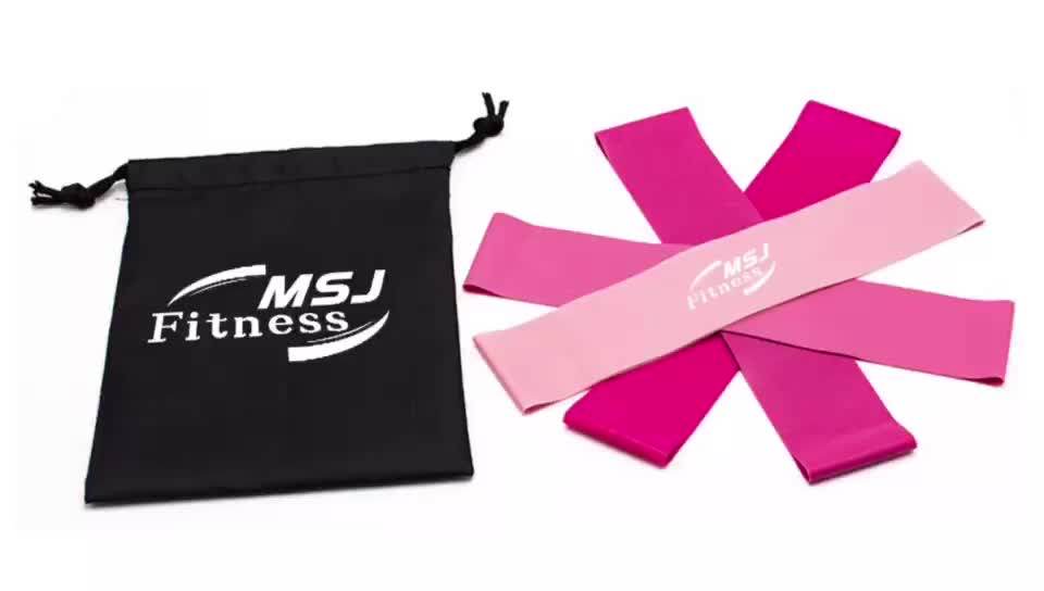 Custom Printed Pink Resistance Bands Set For Female Buy High Quality