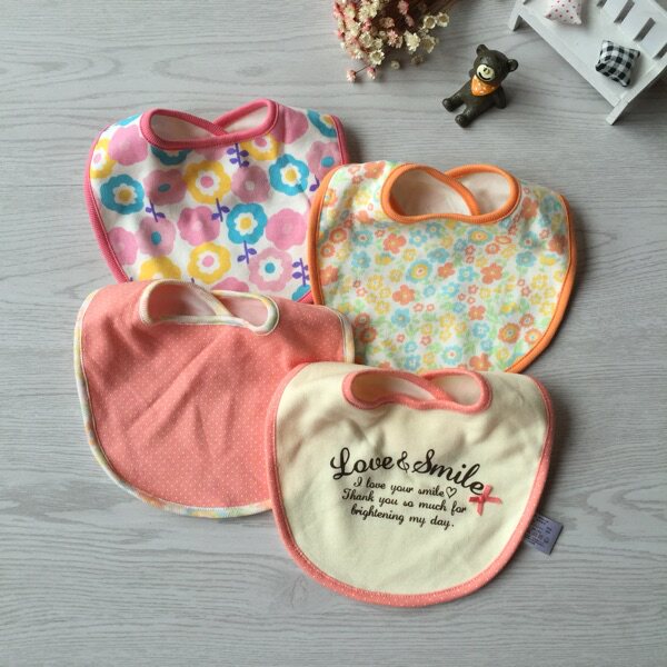 Export foreign trade day single girls and children pure cotton waterproof bib infant baby anti-dirty saliva towel bib