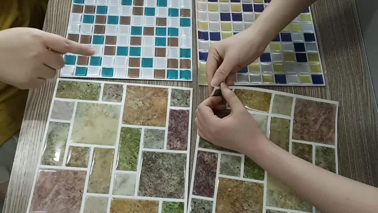 Peel and Stick Wall Tiles 3D Self Adhesive Wallpaper for Living Room