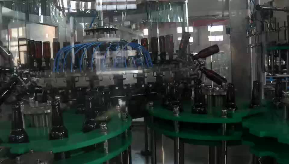 Wine /beer/carbonated Drink Filling Machine Line For Glass Bottle With
