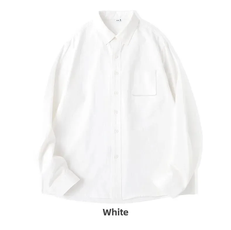 Feminine Long-Sleeve Casual Shirt 2024 Loose Korean Style Versatile Casual Slimming Top Unique High-end Outerwear